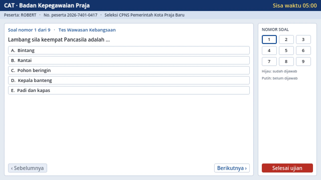 Tes CPNS di prolog.